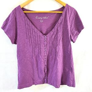 Territory Ahead Vneck Button UpShort Sleeve Shirt